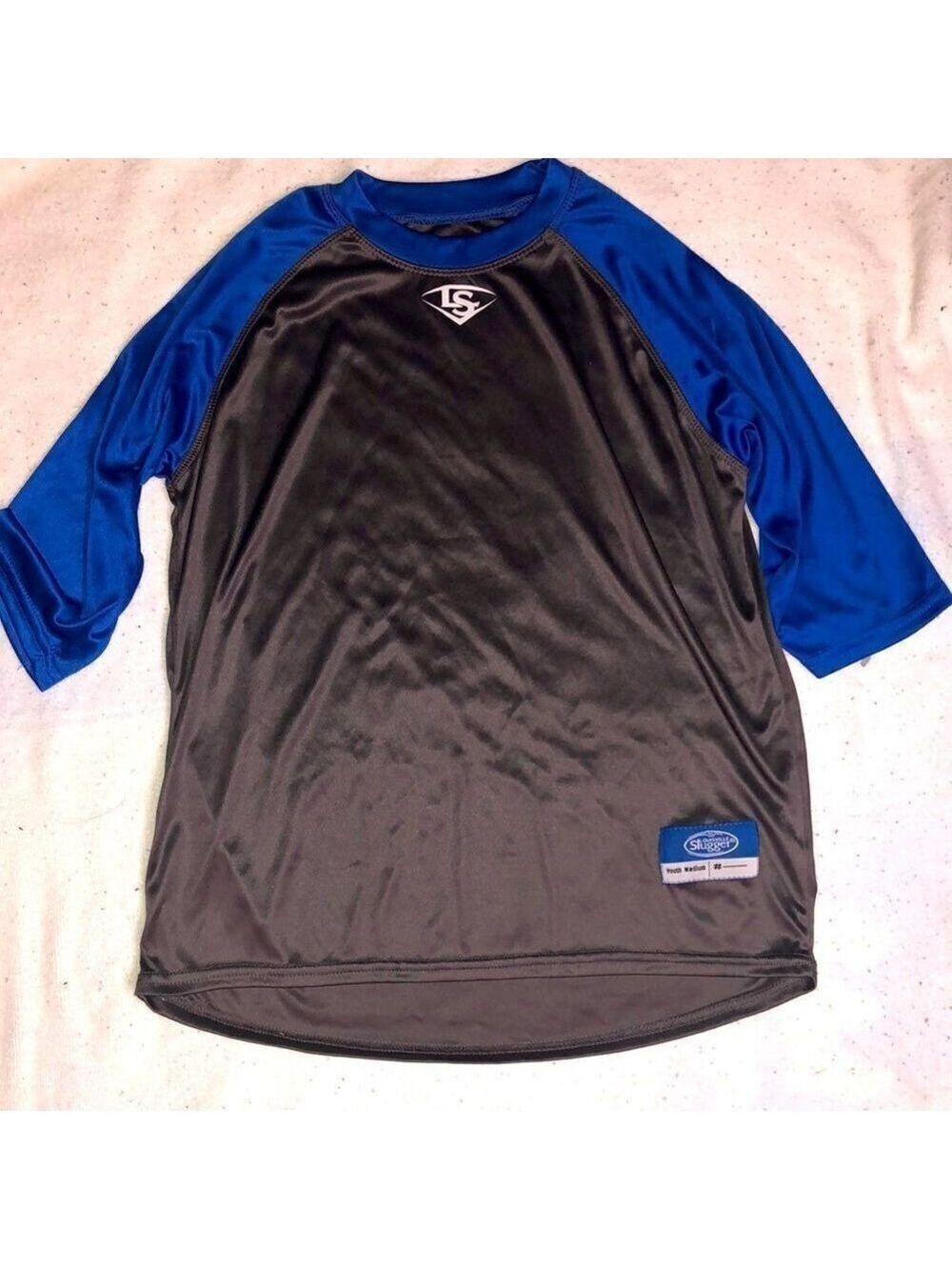𝅺NWOT Youth Medium Louisville Slugger 3/4 Sleeve Crew Neck Shirt
